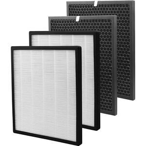 2 Pack Air Purifier LV-PUR131-RF Replacement Filter for LEVOIT 2 HEPA + 2 Carbon